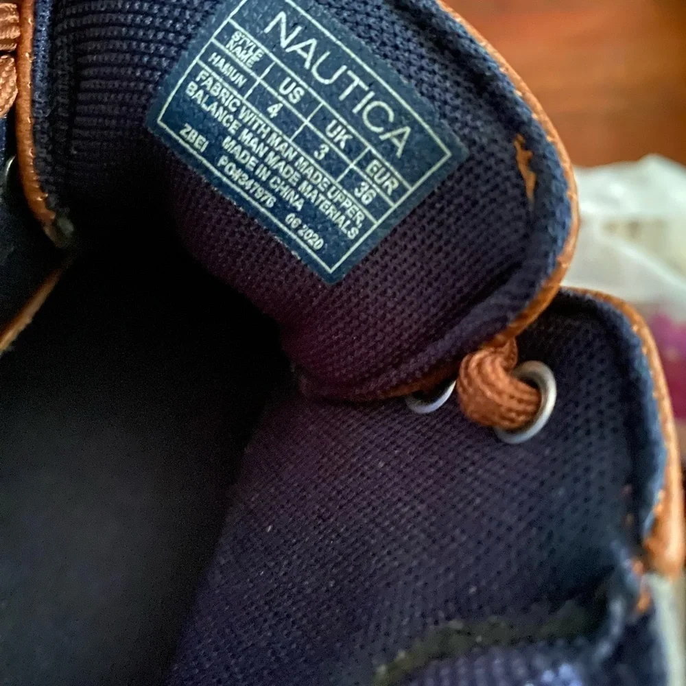 Nautica Brown and Blue Kids Boots